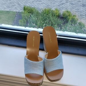 Veronica Beard Denim Slides. Price drop today only 99.00